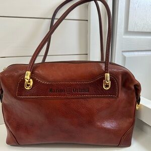 Marino Orlandi Cognac Leather Shoulder Bag